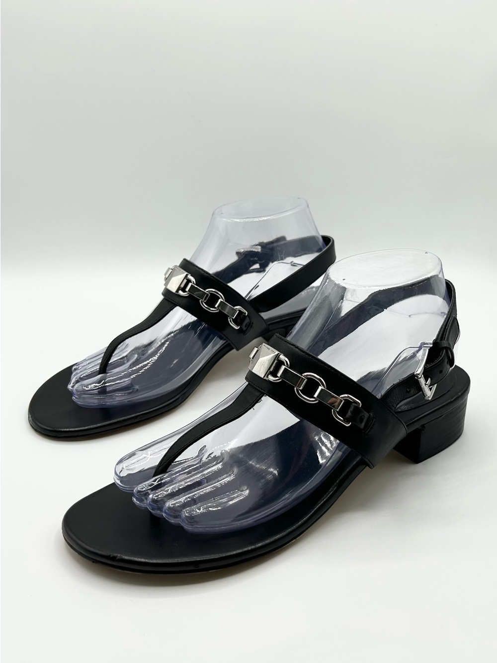 Michael Kors Black Leather Heeled Sandals Women’s Size 8.5